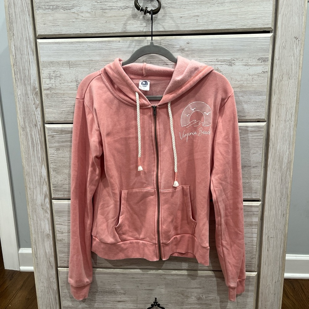 Pink Virginia Beach zip-up